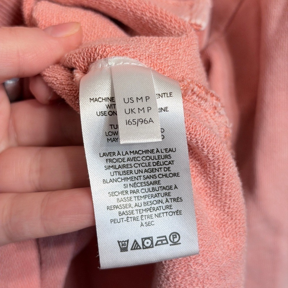 *SOLD* Anthropologie Pilcro Pink 100% Cotton Sweatshirt - Women's Medium Petite - Picture 4 of 10